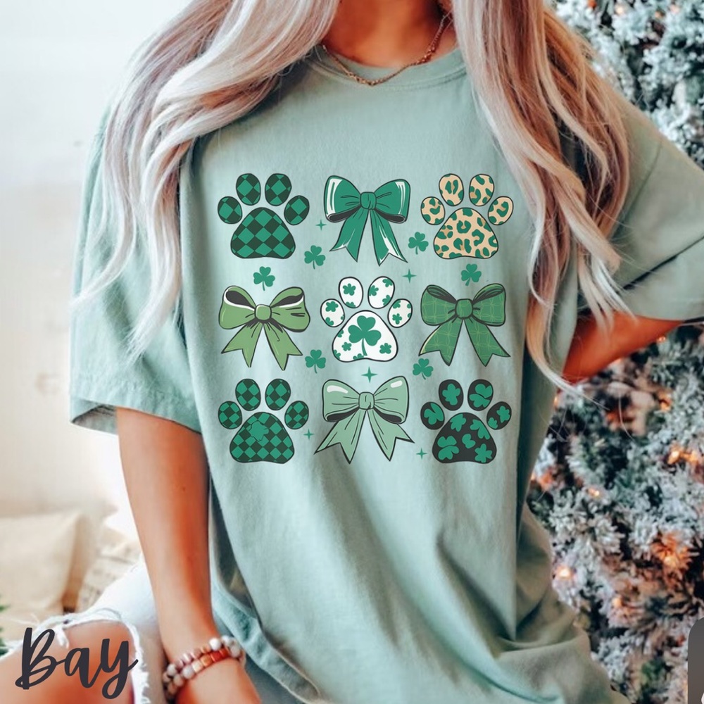 NEW Comfort Colors St Patricks Day Dog Shirt Graphic Tee, Oversized Shirt